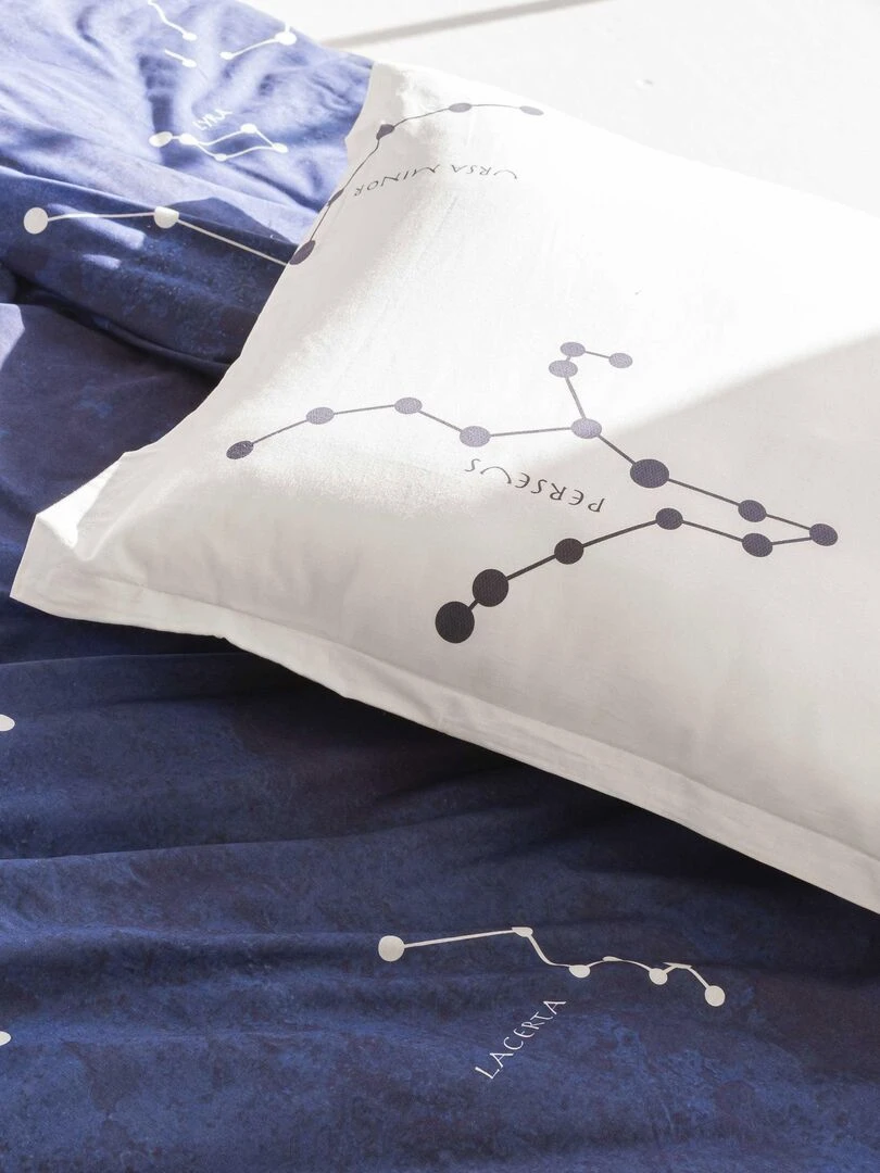 Housse de coussin Cosmos "Happyfriday"   Blanc
