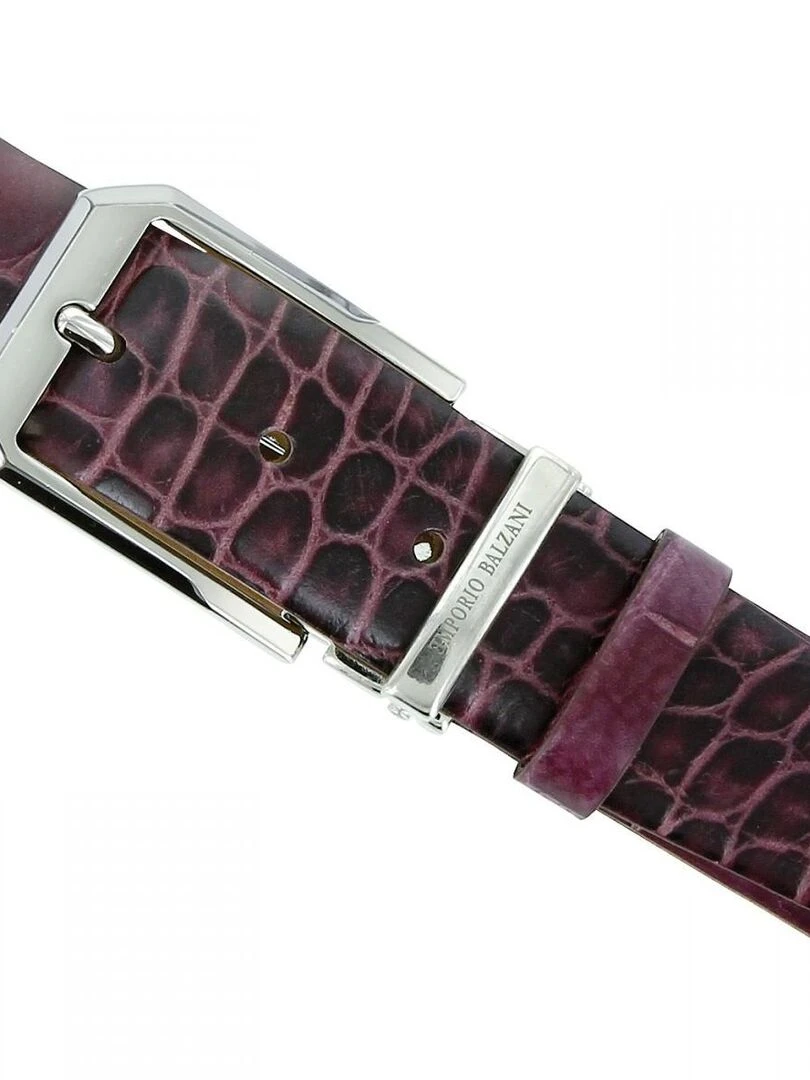 Ceinture cuir CROCO Violet
