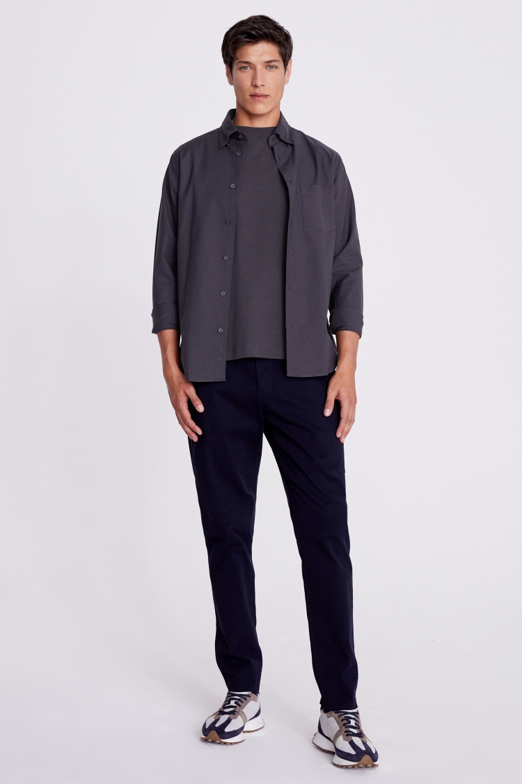 Charcoal Washed Oxford Shirt Buy Online at Moss