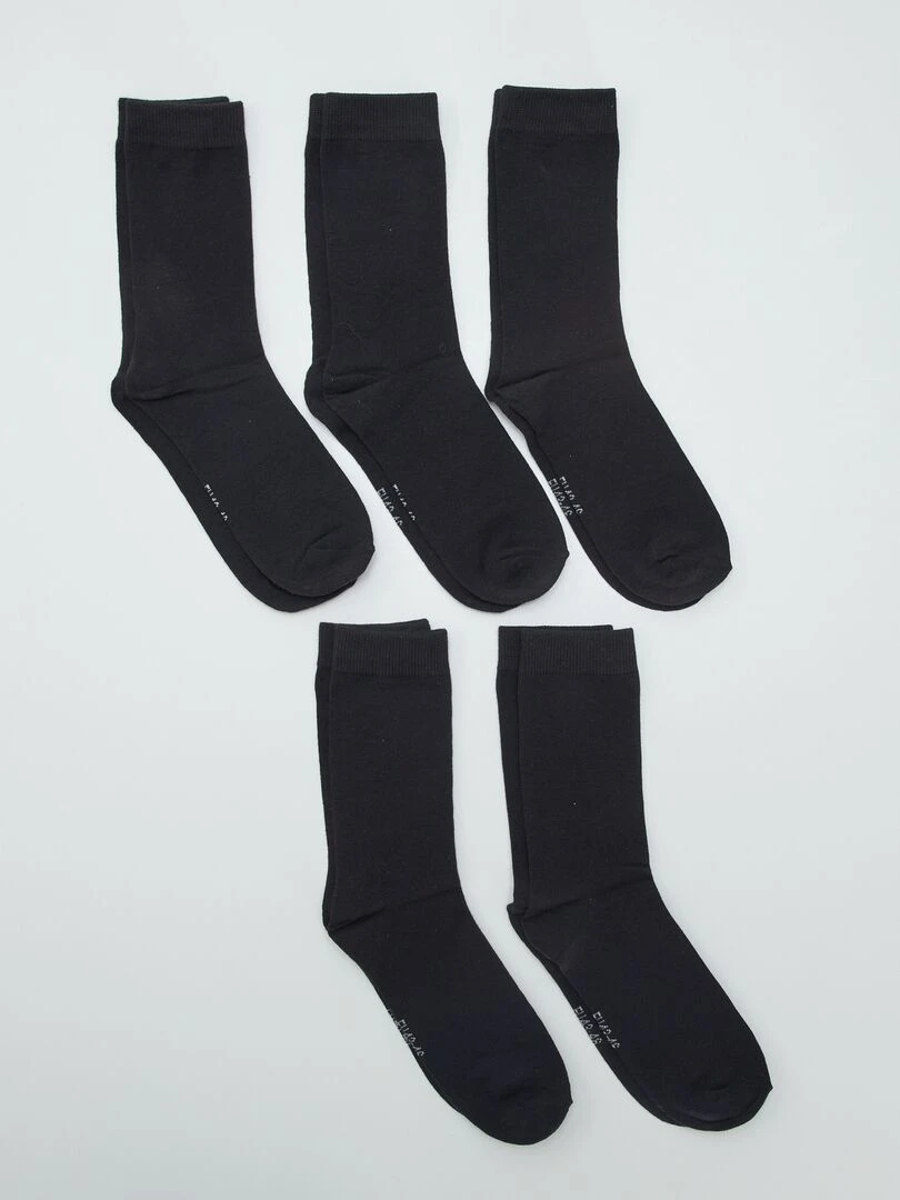 Lot de 5 paires de chaussettes Noir