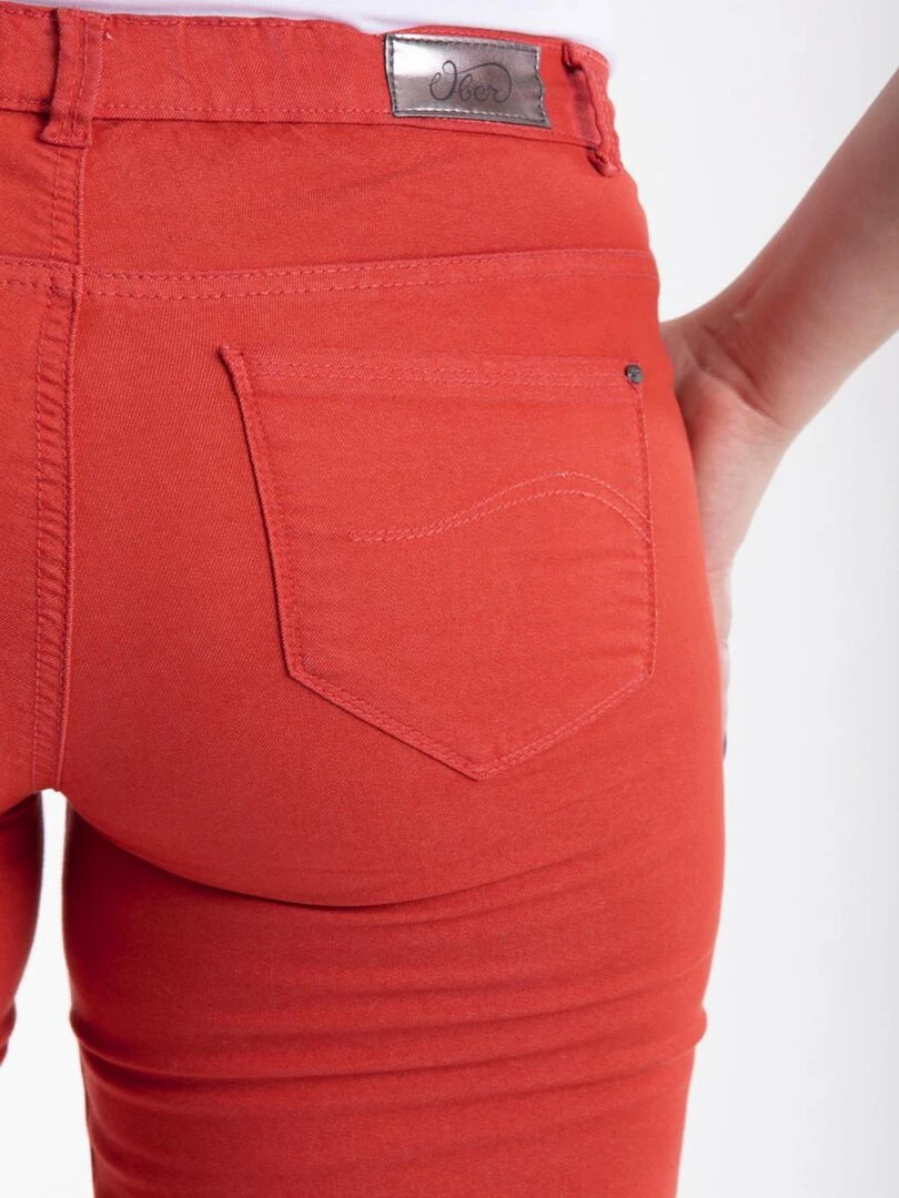 Bermuda avec ceinture élastiquée 'OBER'   Rouge