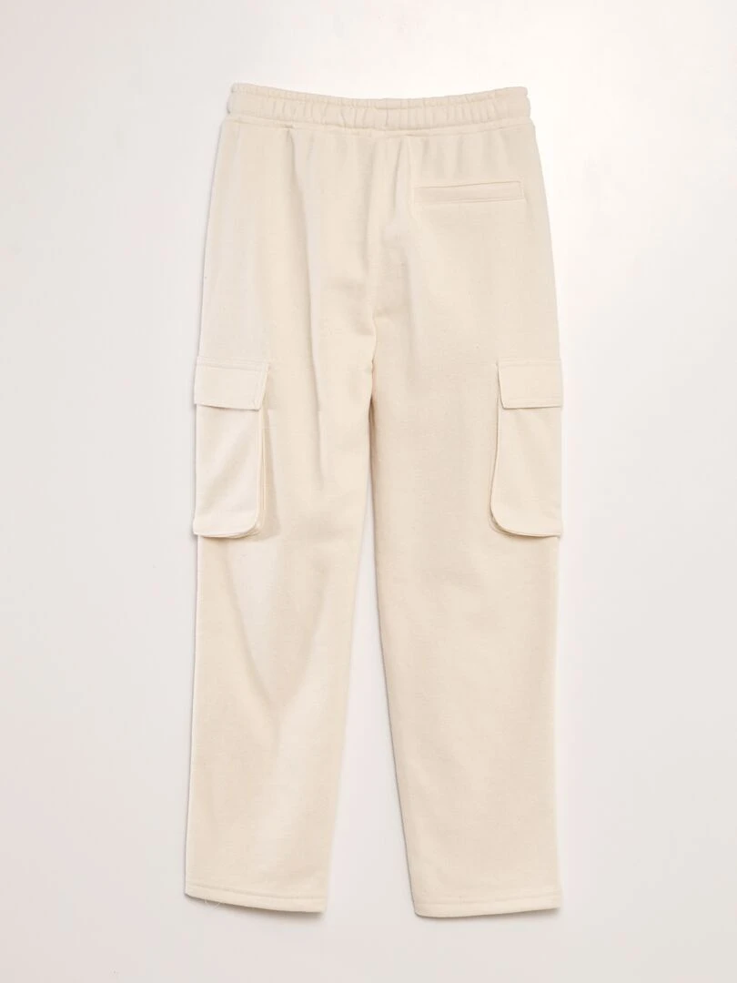 Pantalon droit avec poches à rabat Blanc