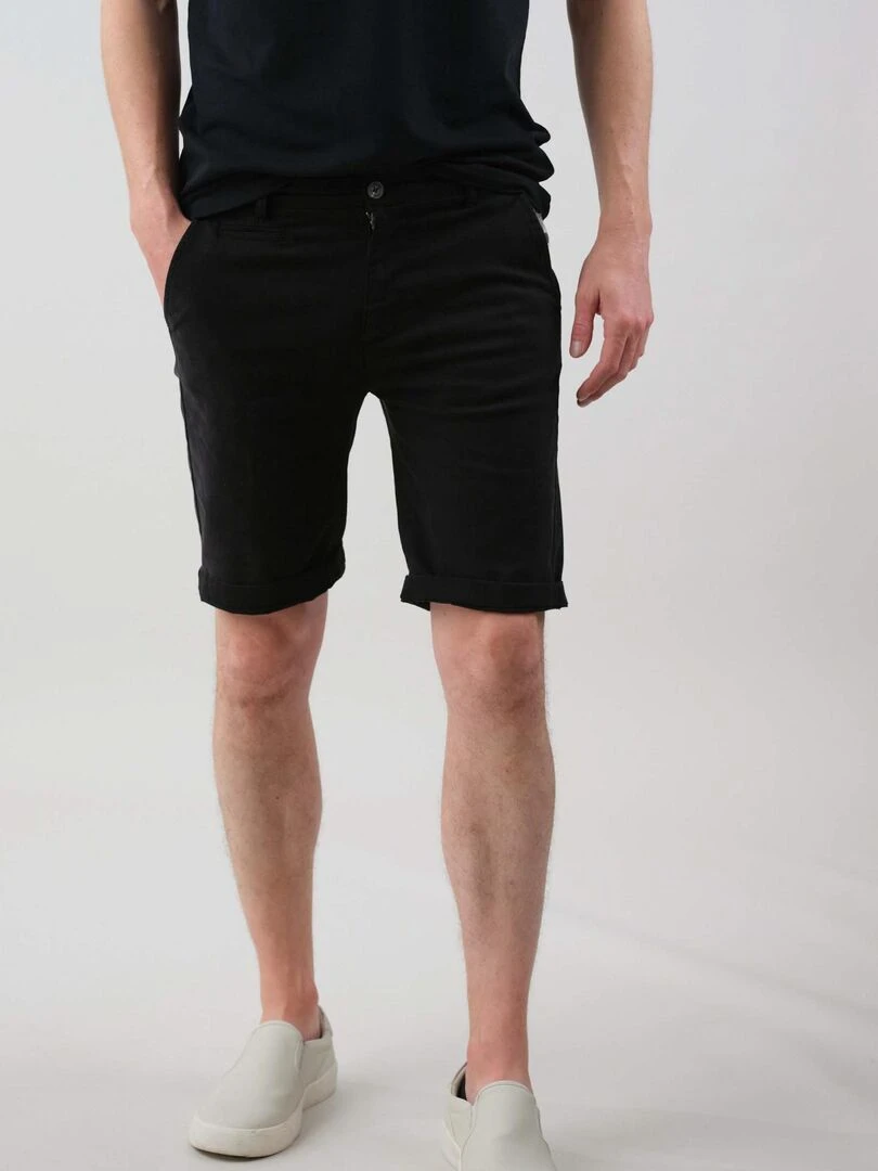 Bermuda pour homme avec poche à l'italienne 'Deeluxe' Noir