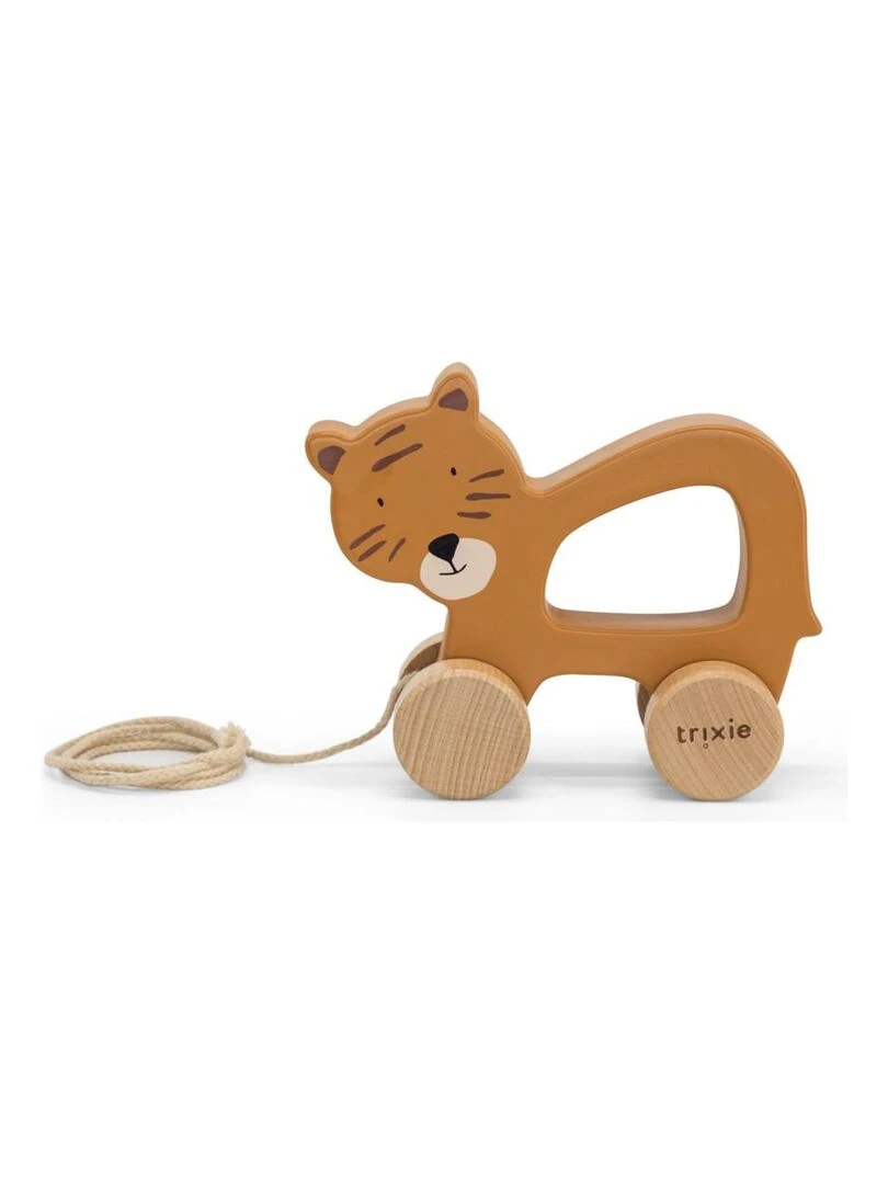 Jouet à tirer en bois Mr Tiger Trixie Orange