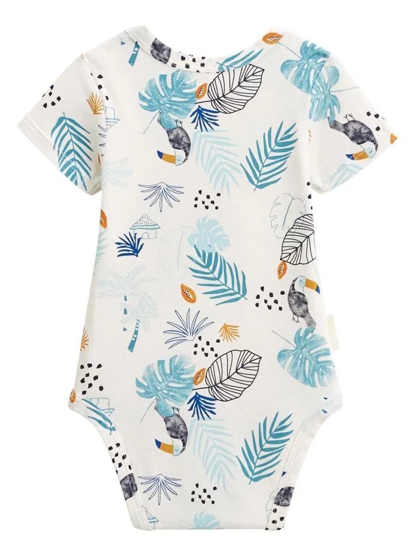 Lot de 2 bodies bébé manches courtes Athi   Bleu