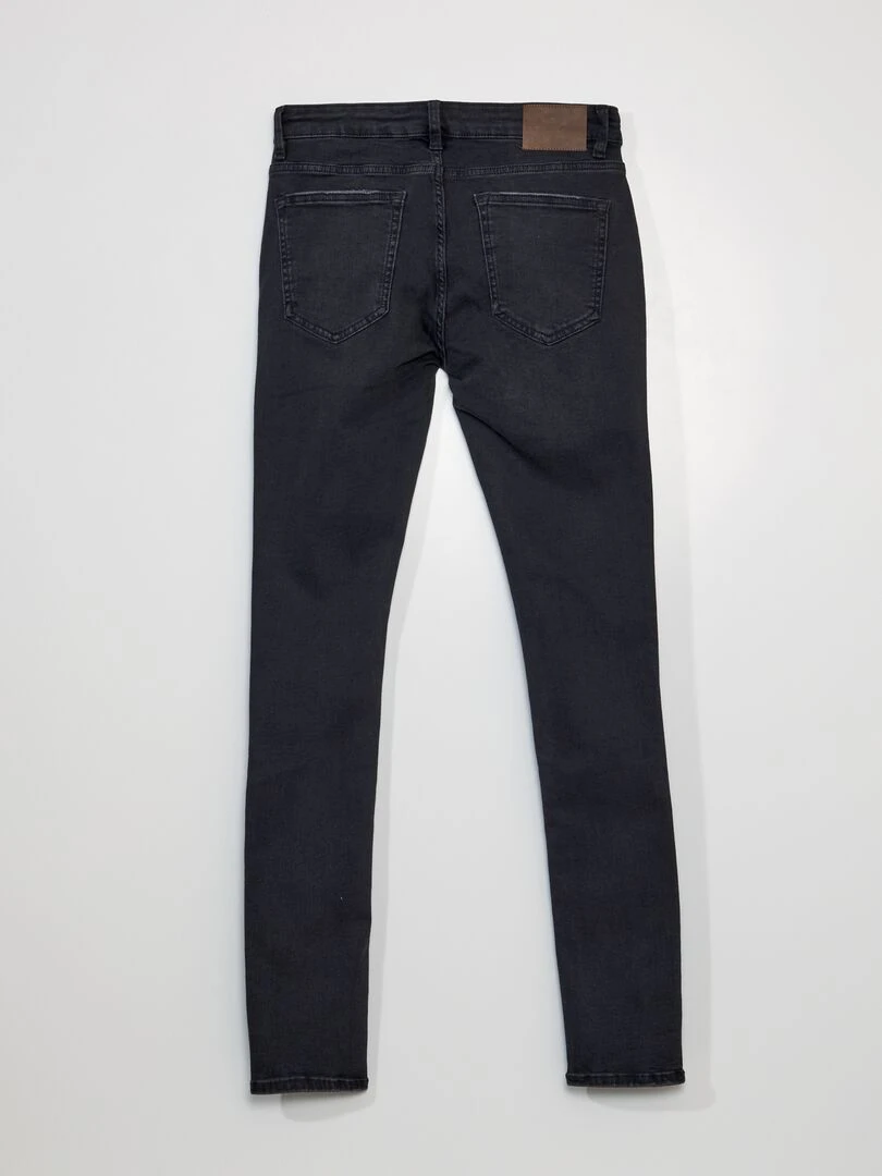 Jean skinny L34 Noir délavé