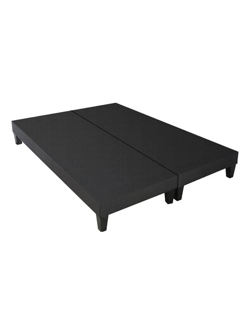Sommier tapissier à lattes gris anthracite made in France Dimensions 160 x 200 cm gris anthracite