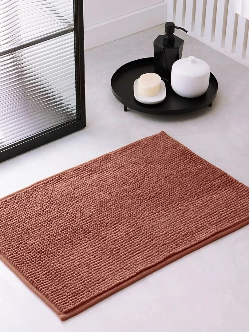 Tapis de bain Bubble uni 'ESSENTIAL' 'TODAY' Rouge