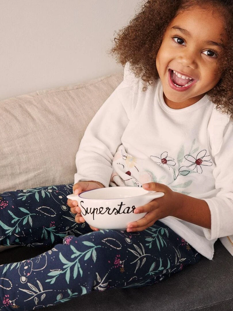 Pyjama bébé 2 pièces en velours Paloma   Bleu