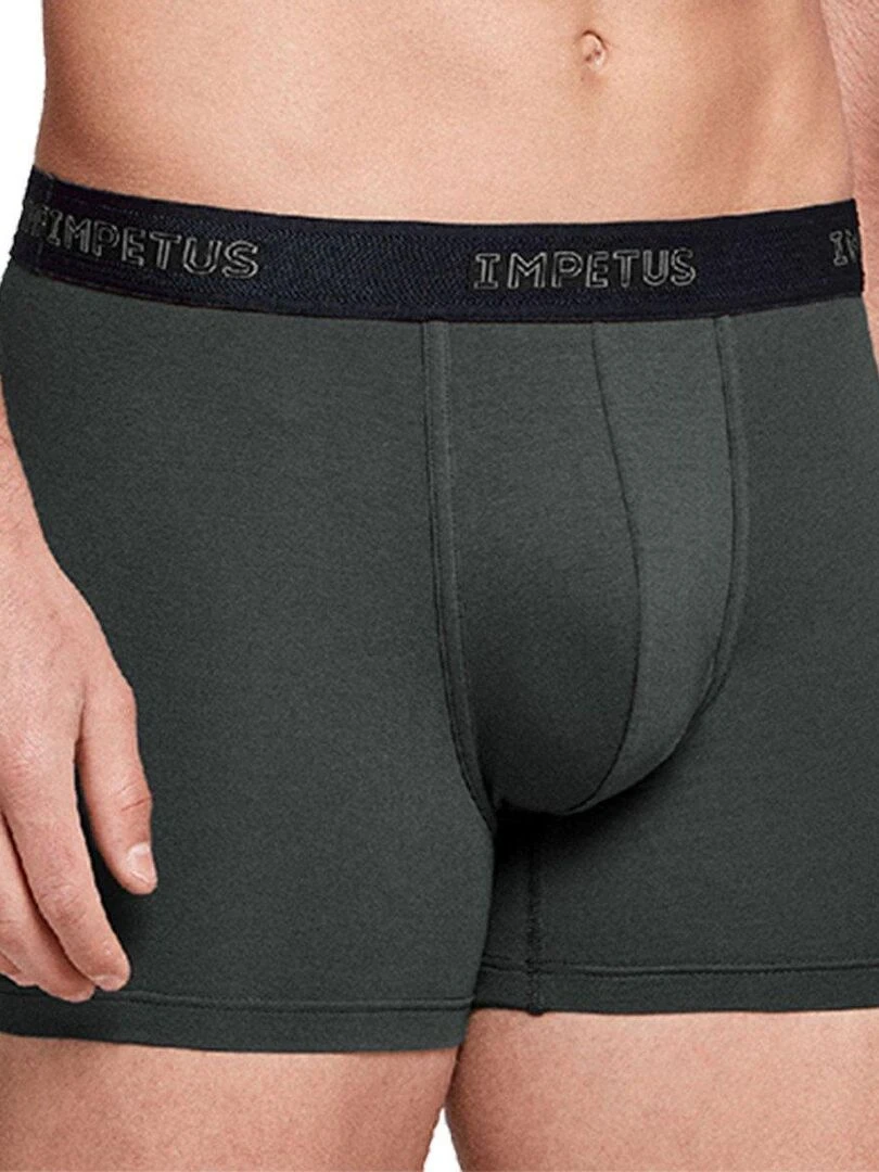 Offre 2+1 gratuit : pack de 3 boxers en coton Gris