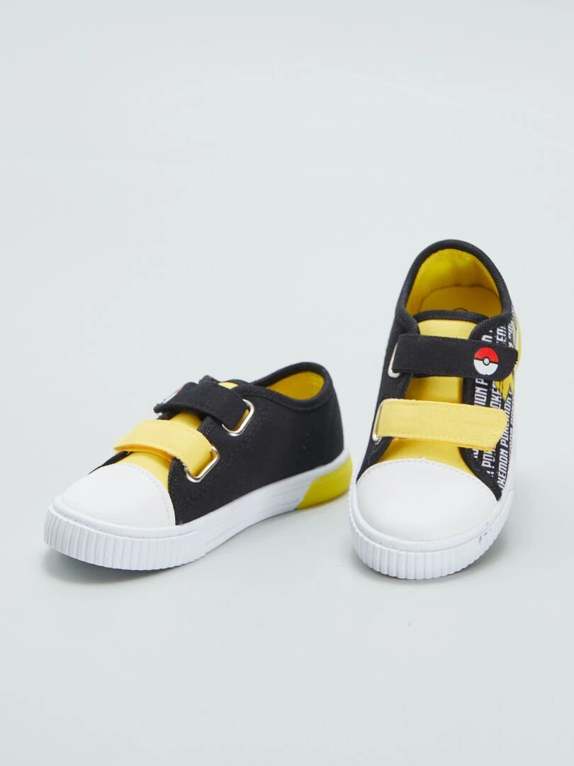 Baskets basses 'Pokémon' à scratchs   Noir
