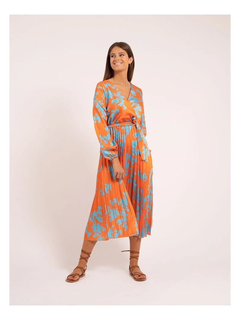 Robe longue motifs ICHELLE Orange