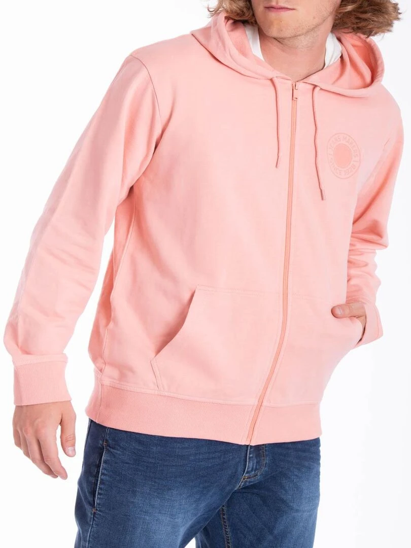 Sweat à capuche zippé MEDERIP 'Rica Lewis'   Rose
