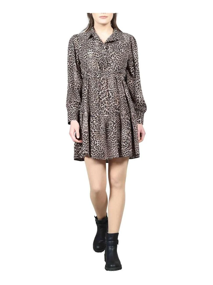 CHATTAWAK Robe courte babydoll Noir