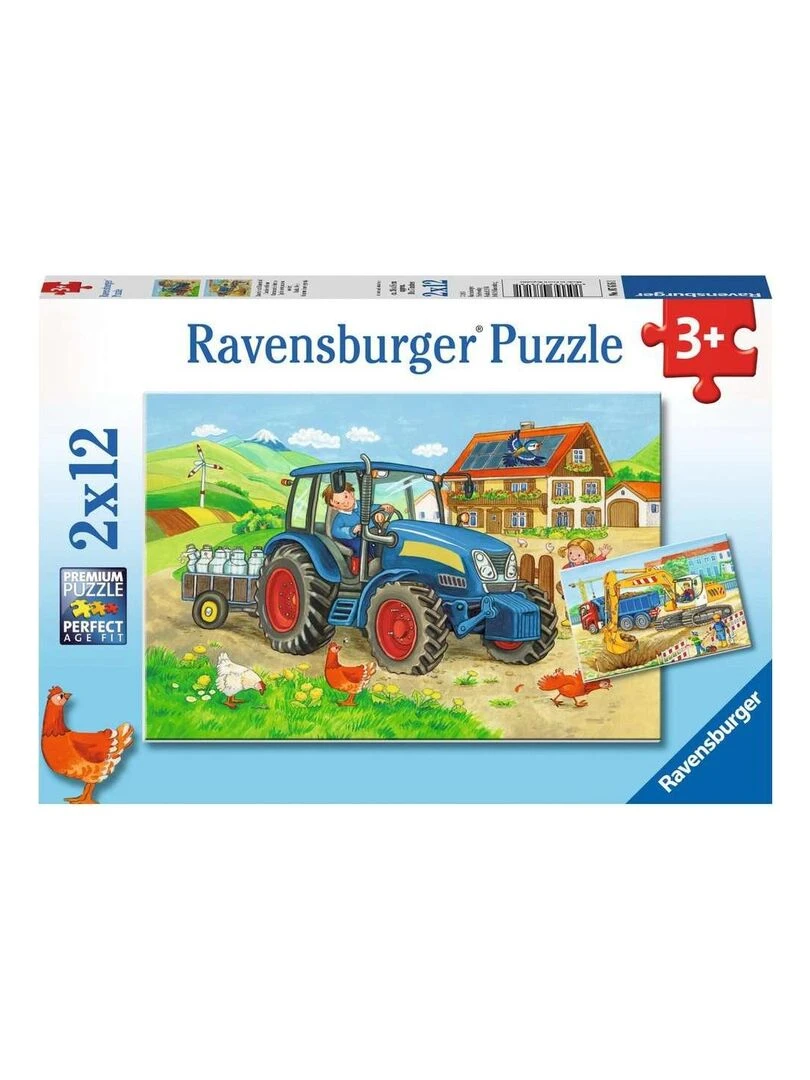 Puzzle 2x12 p Chantier et ferme N/A
