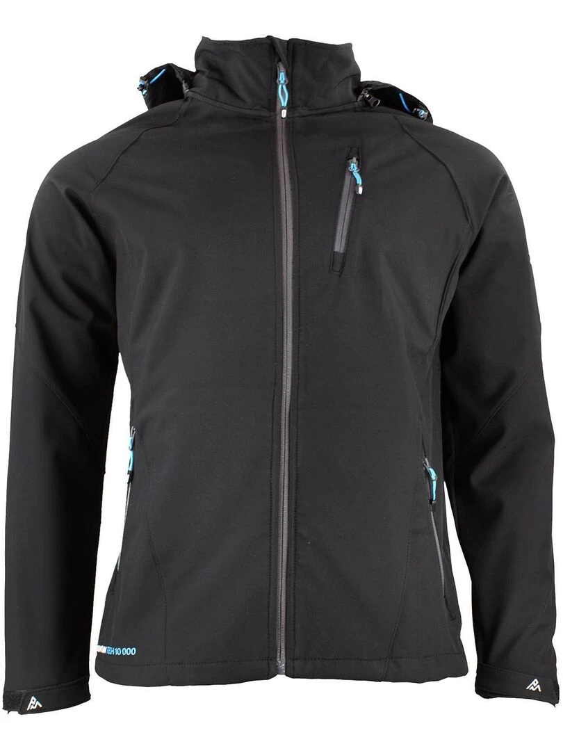 Blouson softshell homme CELSIOR PEAK MOUNTAIN Noir Noir