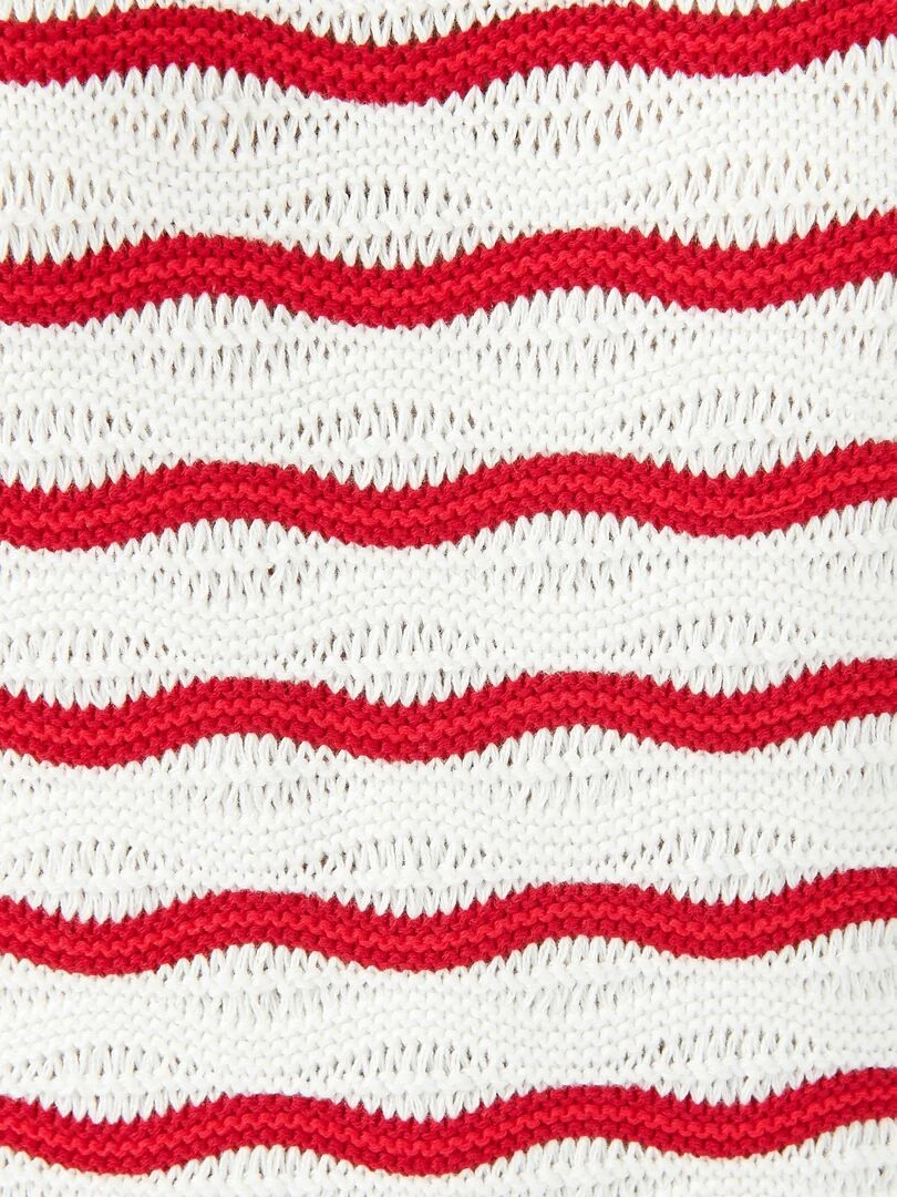 Pull à rayures   Damart   Rouge