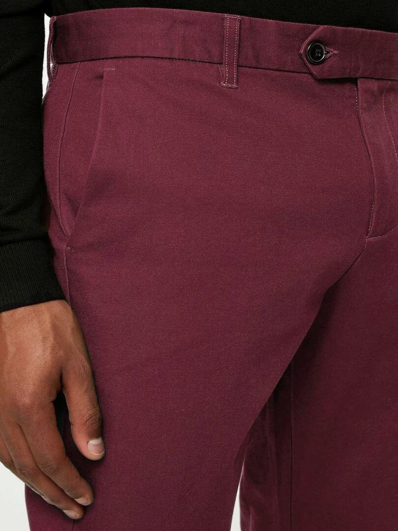 Pantalon en polyviscose Kebello Bordeaux