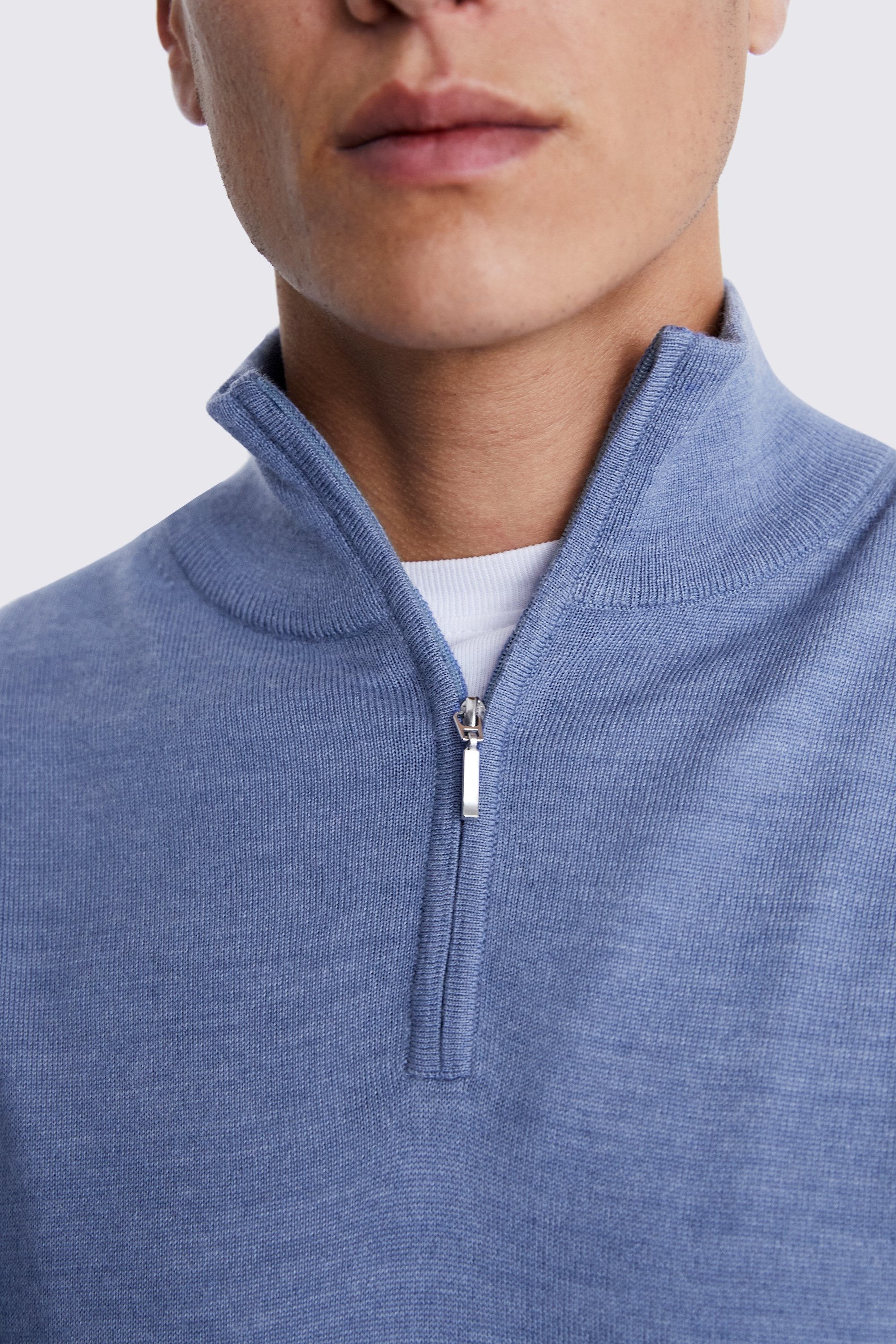 White Merino Mock-Neck Jumper   Buy Online at Moss
