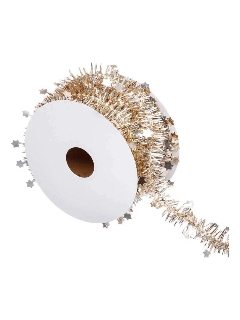 Rouleau guirlande de Noel etoile 2 plis Blanc