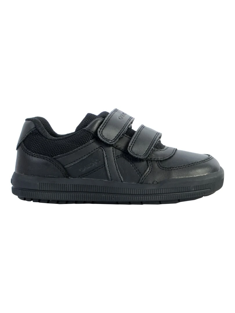 Basket Cuir EnfantGarçons Geox Arzach Noir