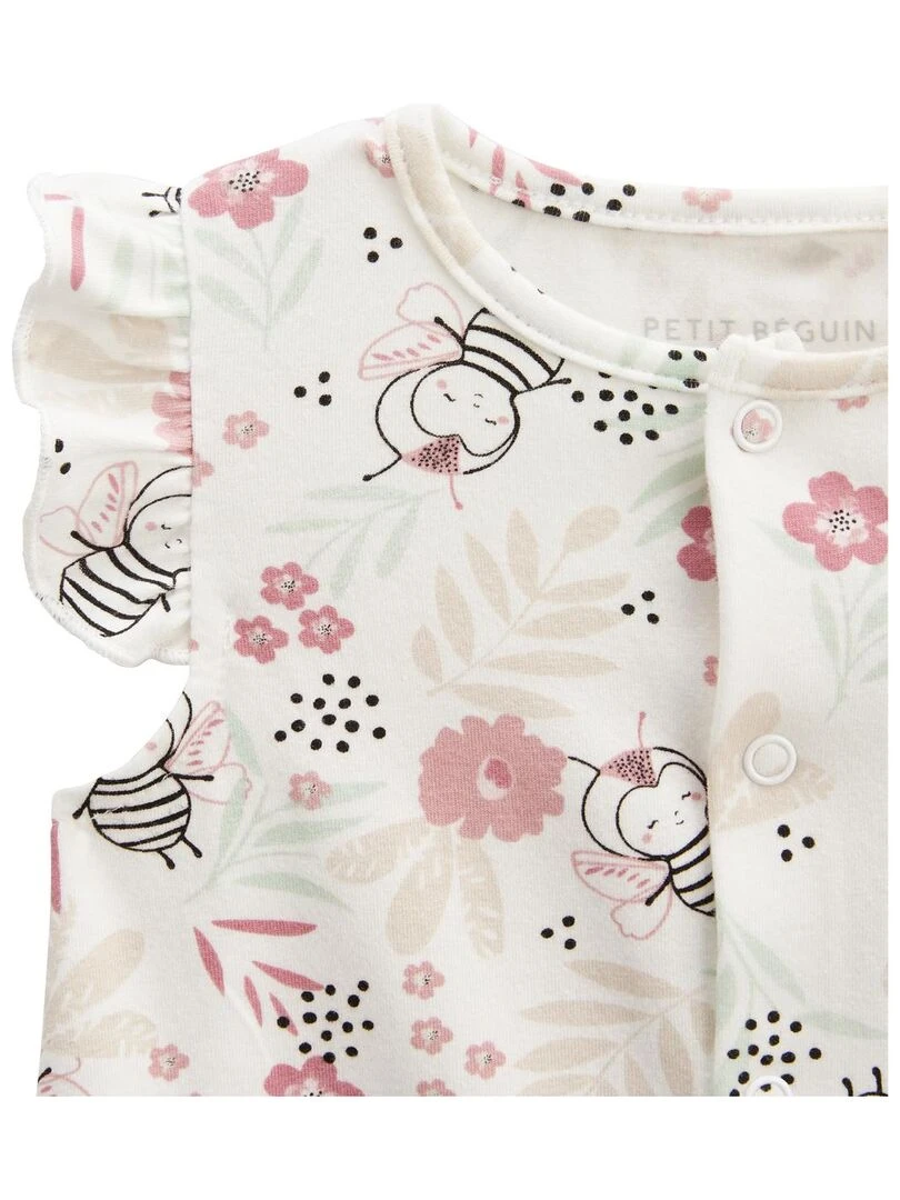 Combishort bébé + bandeau Mya   Ecru