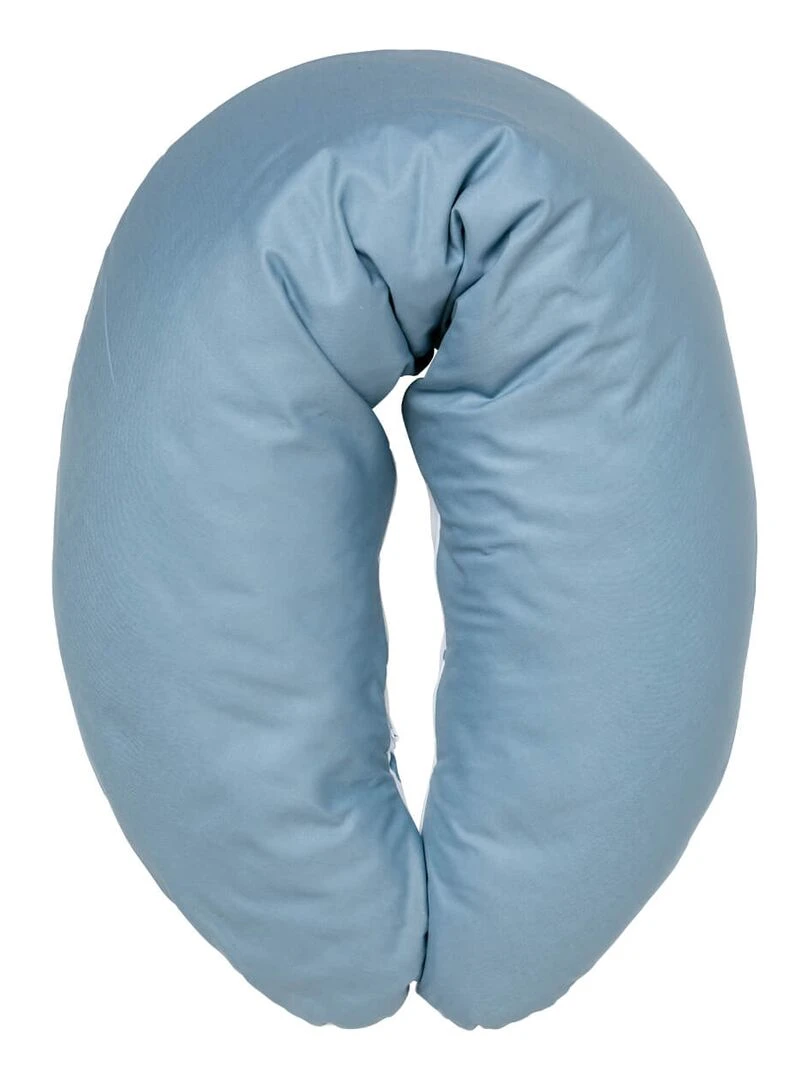 Coussin d'allaitement 110x53 cm   Plumes + Bleu   Bleu