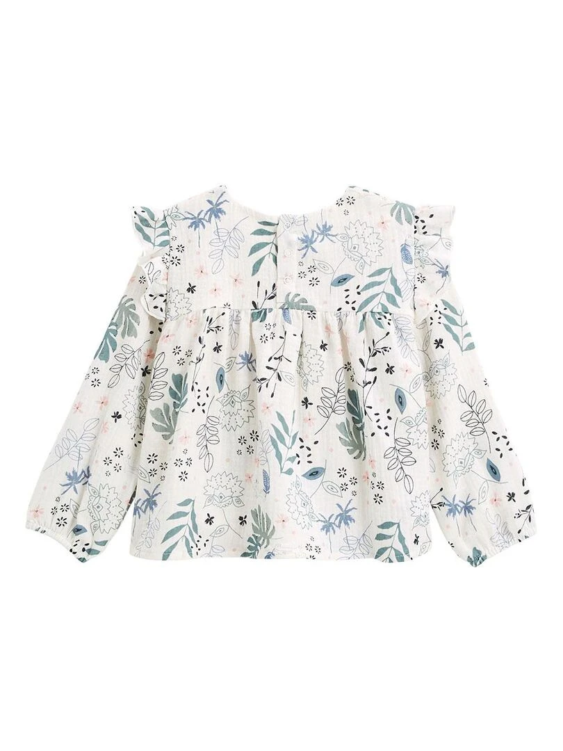 Blouse enfant en gaze de coton Belle de Nuit Ecru