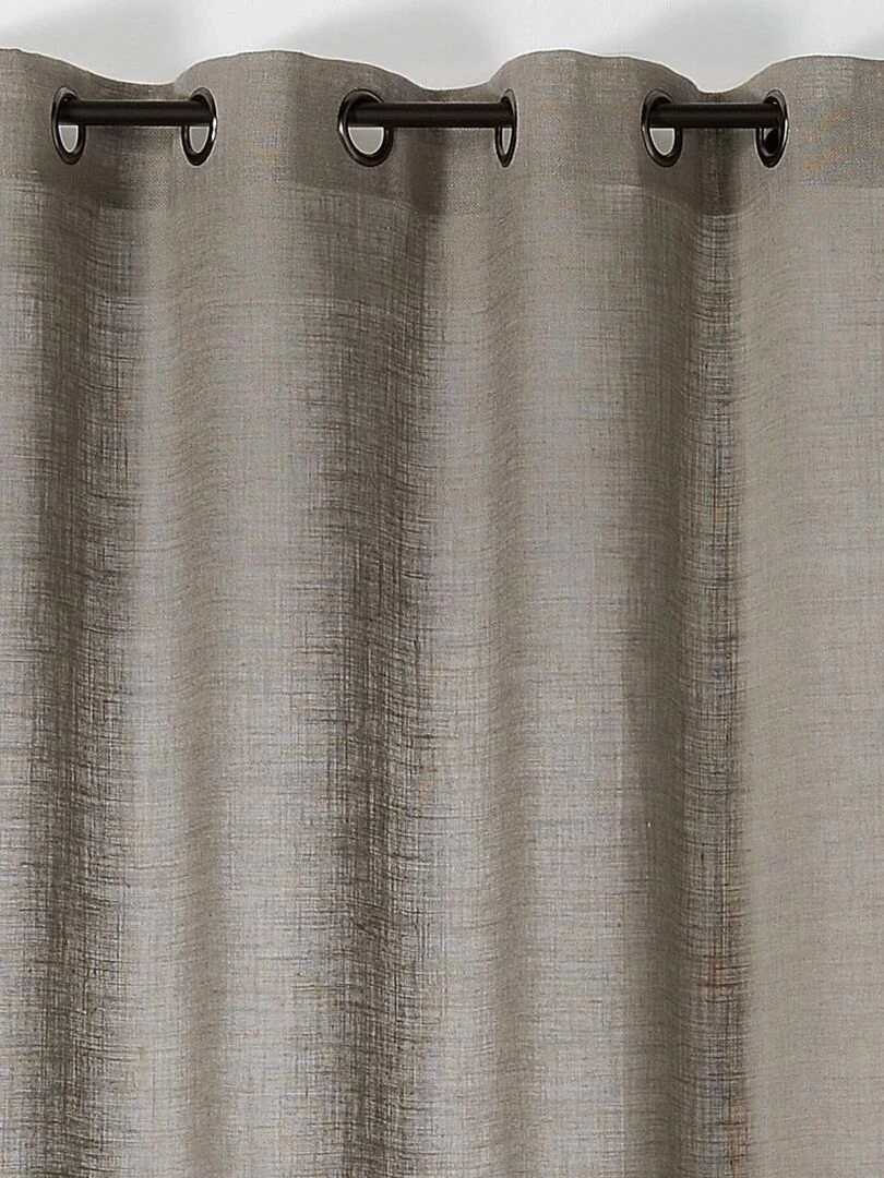 Rideau tamisant et naturel en 100% lin   Gris perle