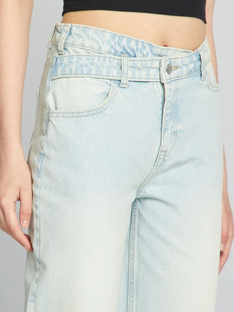 Jean taille haute distroyed   Bleached