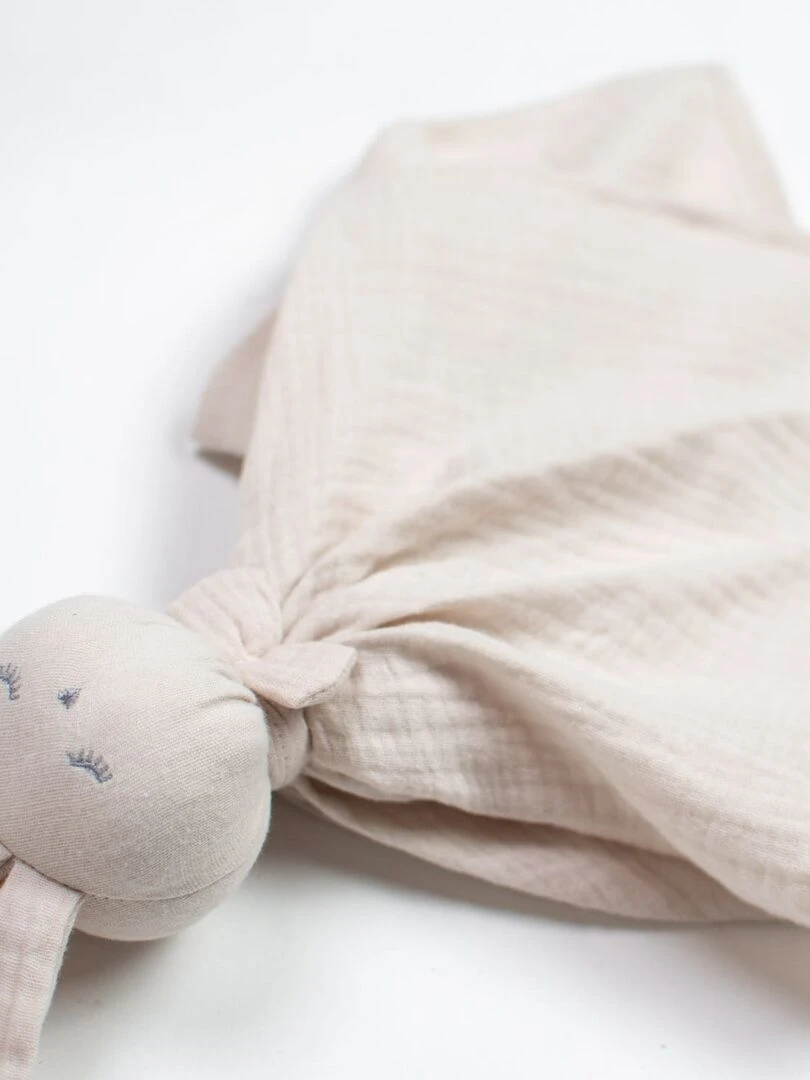 Doudou plat Lapin personnalisable Jeanne Beige