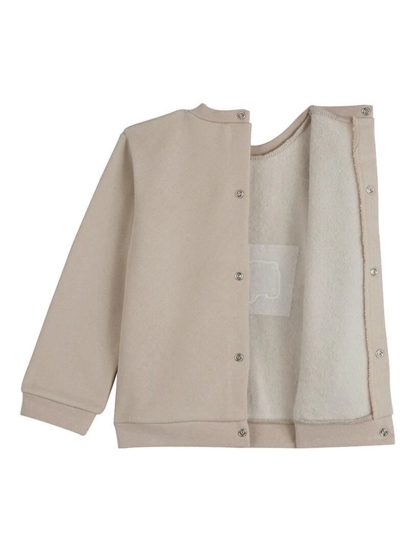 Ensemble sweat et pantalon bébé mixte en molleton Mini Panda   Beige sable