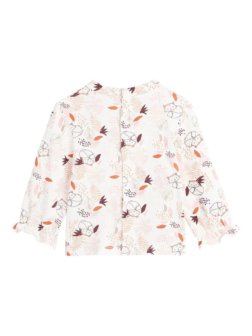 Ensemble salopette bébé en molleton et t shirt Machu Picchu   Rose