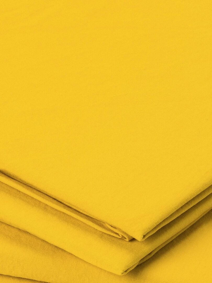 Taie d'oreiller en coton lavé   Jaune