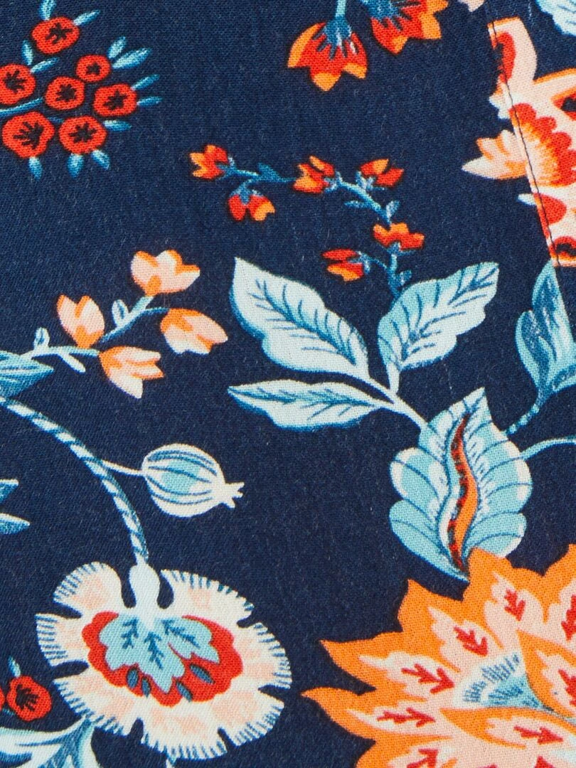 Chemisier crépon *fibres pure viscose Lenzing(TM) EcoVero(TM)   Damart   Bleu marine