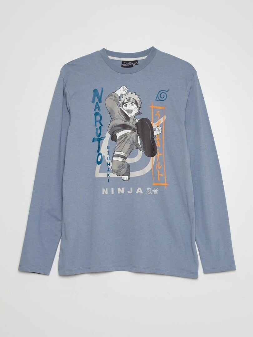 Pyjama long 'Naruto'   2 pièces   Bleu gris