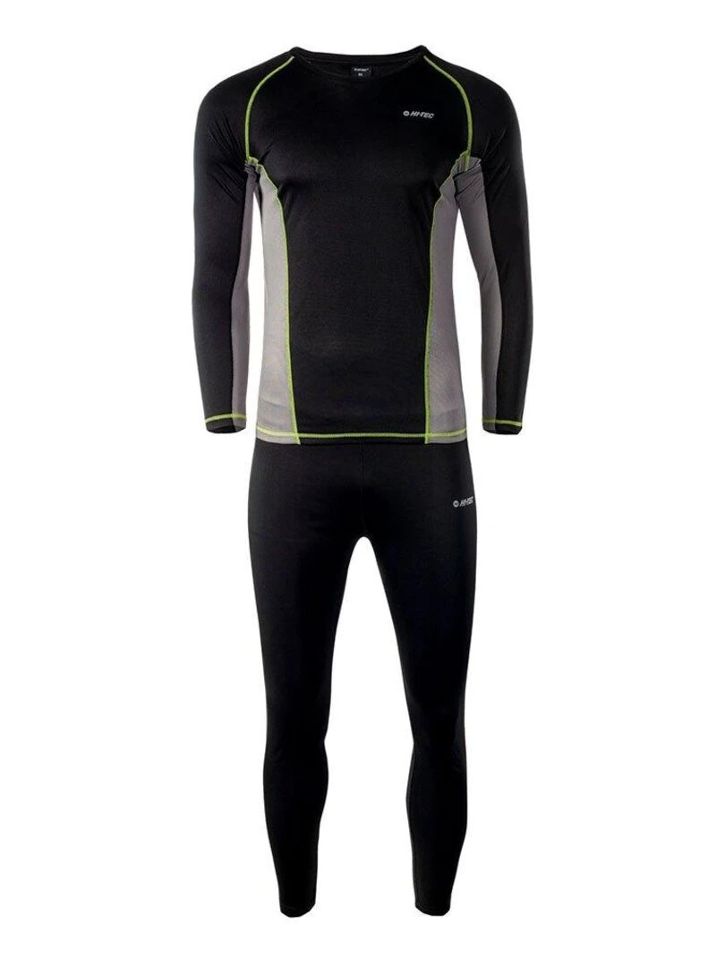 Hi Tec Ensemble Sous vêtements thermiques KAMO Noir Gris clair