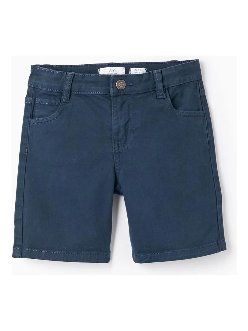 Short En Sergé De Coton Pour Garçon PICASSO Bleu foncé