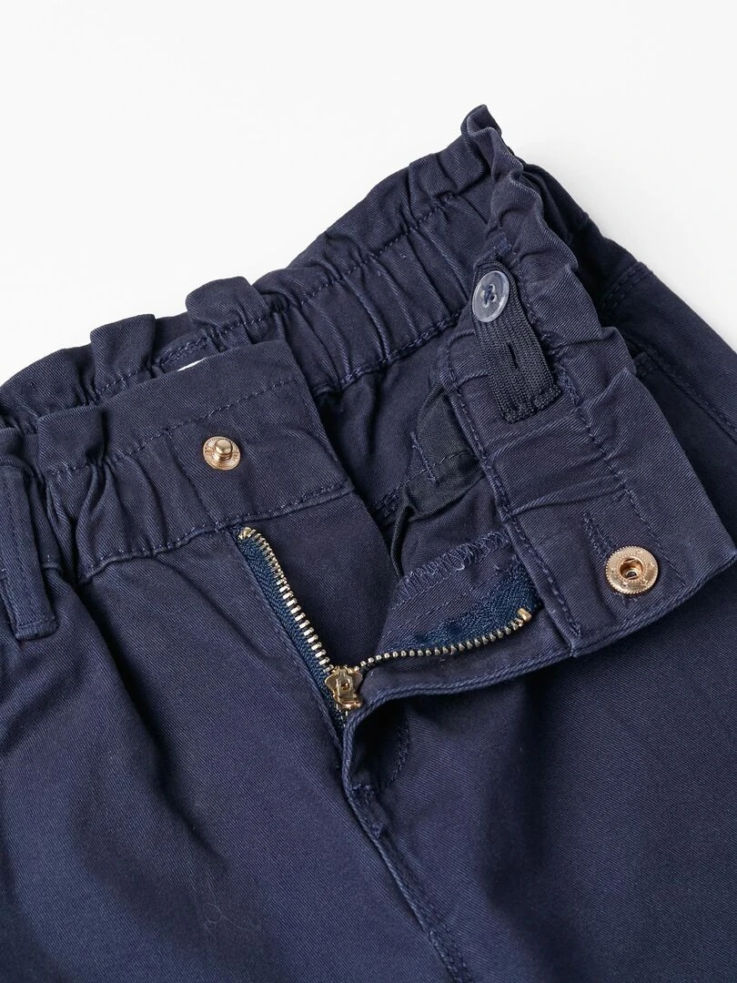 Pantalon Paperbag Pour Fille  SPRING BEGINS   Bleu foncé