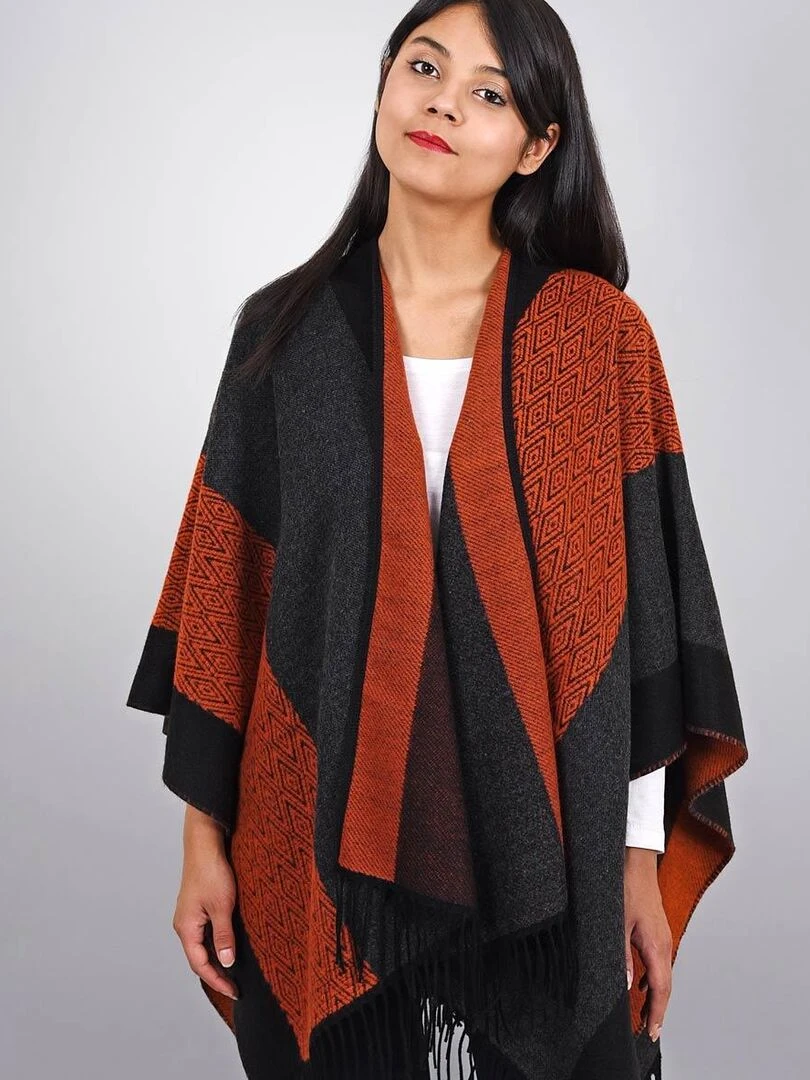 Poncho Loan Fabriqué en France Orange
