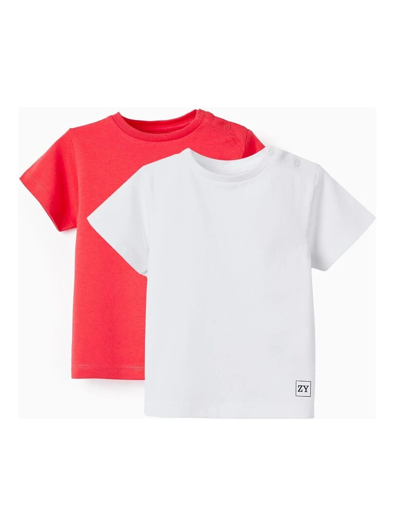 Pack 2 T shirts à manches courtes pour bébé garçon manches courtes MAXI NATURE Rouge
