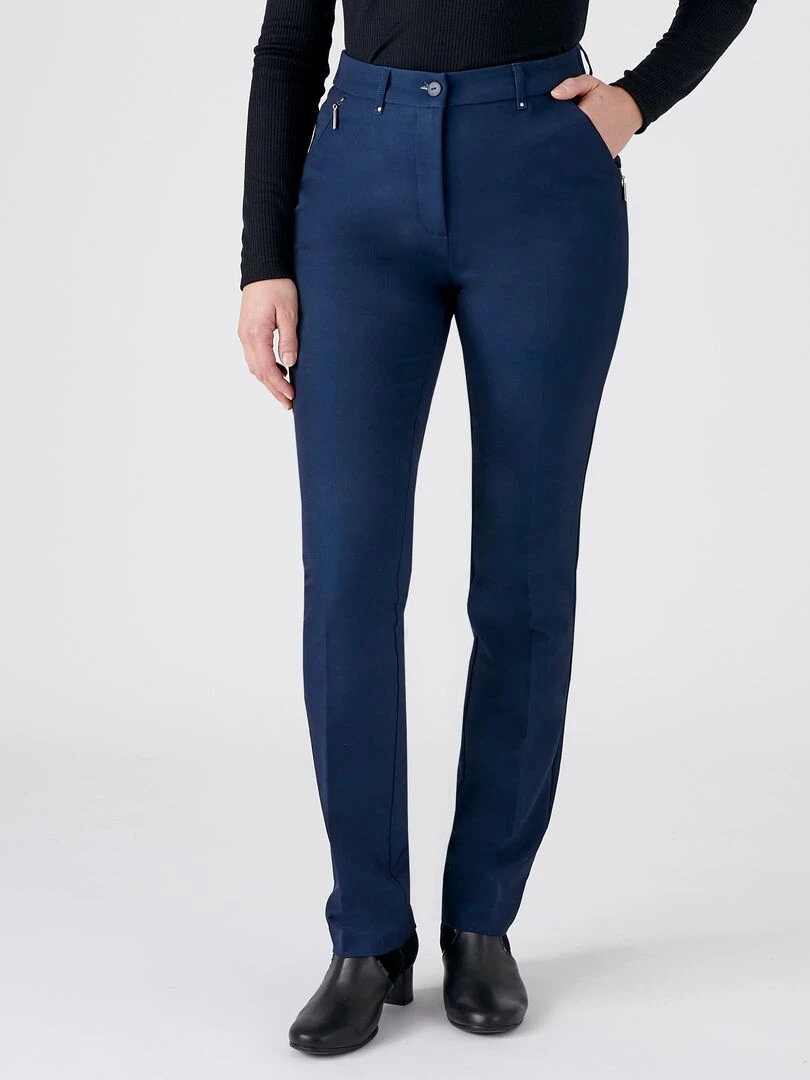 Pantalon poches zippées Perfect Fit by Damart Damart Bleu marine