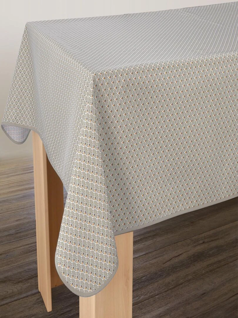Nappe Anti taches Paon ficelle   Carrée 150 x 150 cm   Beige