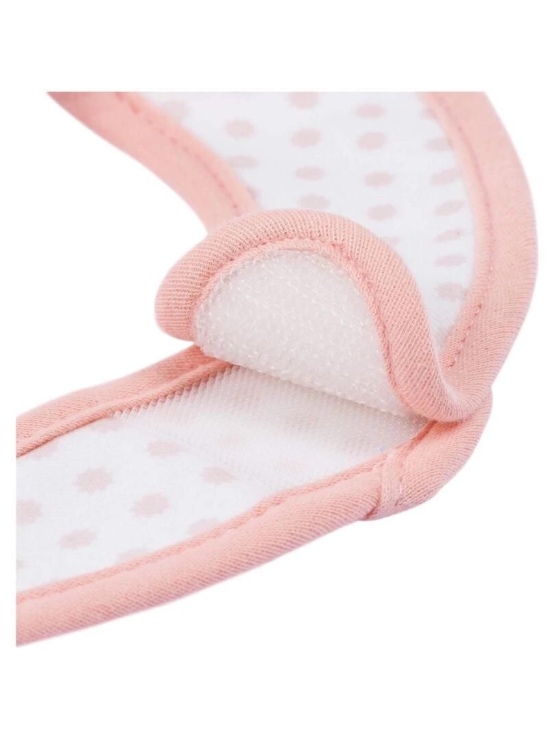 Lot de 5 bavoirs en éponge imperméable 3 18 mois Souris   Rose