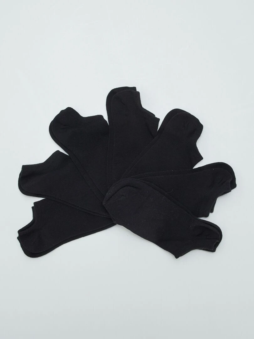 Lot de 4 paires de chaussettes invisibles Noir
