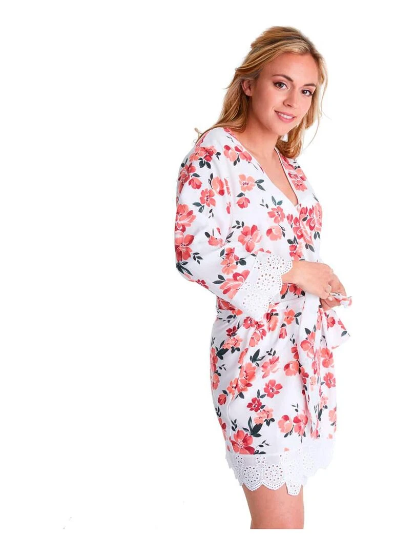 Kimono FRIMOUSSE Brigitte Bardot Lingerie Blanc