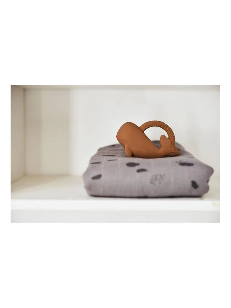 Anneau de dentition en caoutchouc Baleine Caramel   Jollein   Marron