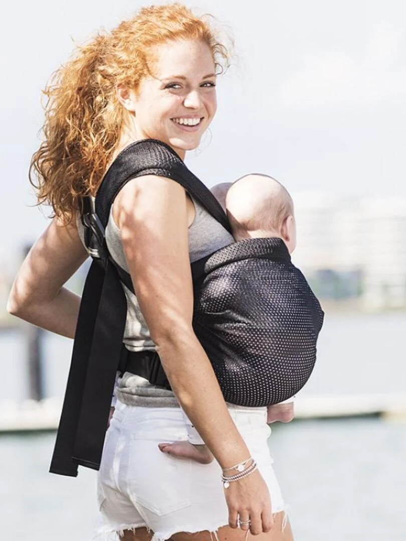 Porte bébé pour jumeaux Twin mesh Noir
