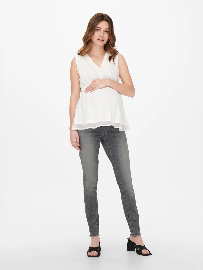 Jean de maternité avec bandeau 'Only Maternity' Gris
