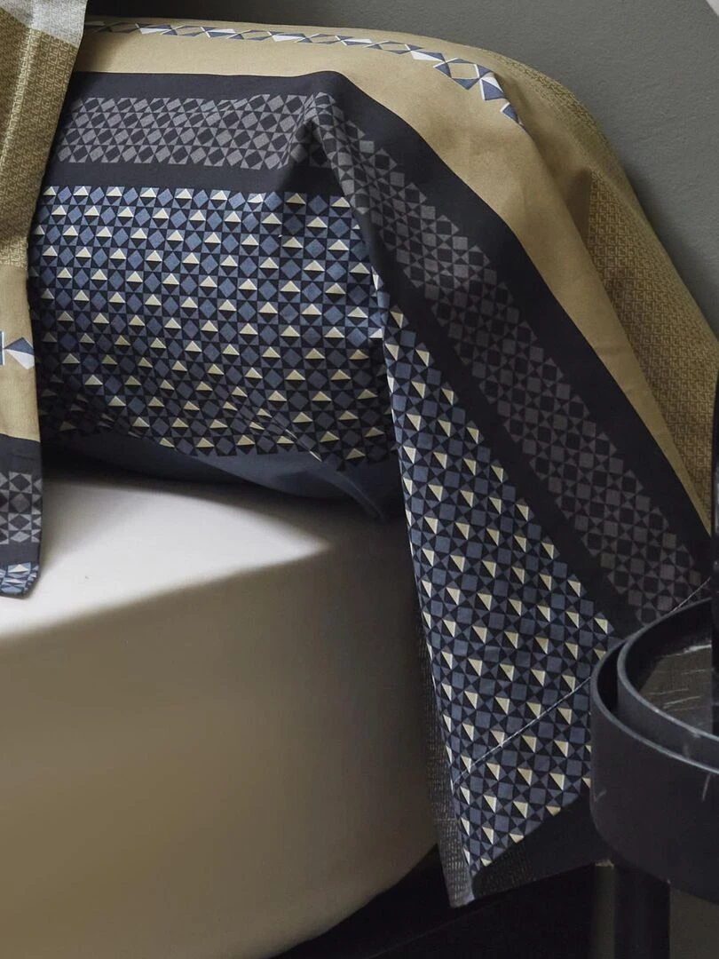 Ensemble drap plat et 2 taies Marlow   Beige